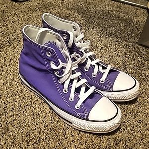 Purple converse hi tops